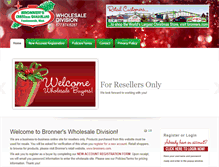 Tablet Screenshot of bronnerswholesalechristmas.com